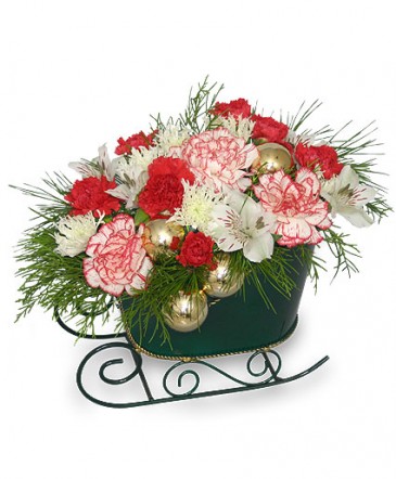 HOLIDAY SLEIGH Bouquet in New Carlisle, IN | Yellow Rose Florist New Carlisle