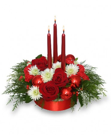 RED REFLECTIONS Holiday Centerpiece