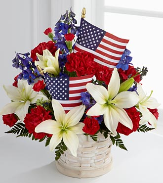 American Glory Fresh Basket Arrangement