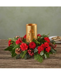 Evergreen Glow Centerpiece Christmas Centerpiece