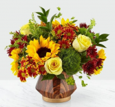 FTD Fall Harvest in wood tones