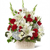 FTD Greater Glory Basket Patriotic Flowers