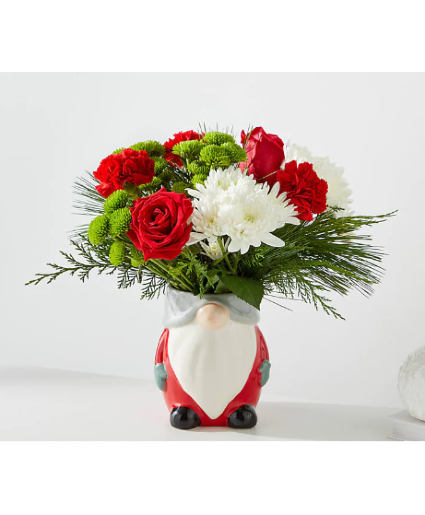 FTD Ho Ho Gnome Bouquet Vase