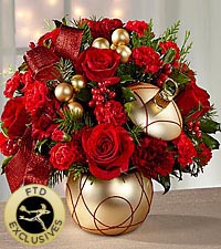 FTD Holiday Delights Bouquet Fresh Flowers in container