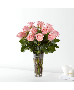 FTD Long Stem Pink Rose Bouquet Vase