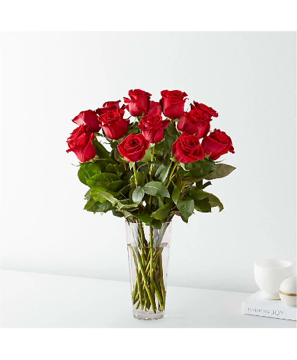 FTD Long Stem Red Rose Bouquet Vase