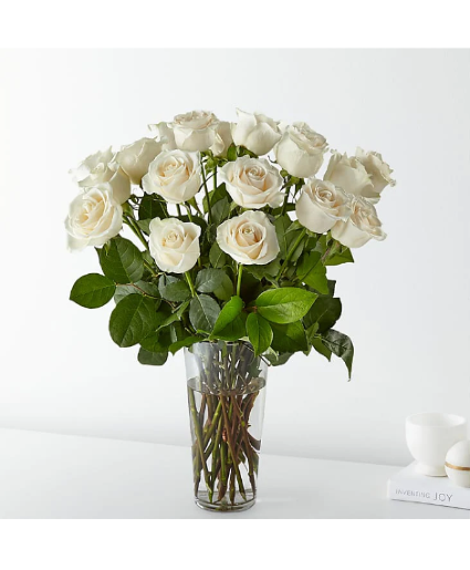 FTD Long Stem Roses White Vase