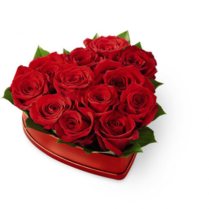 FTD Lovely Red Rose Heart Box - 20-V6R 
