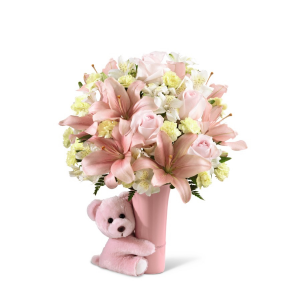 The Baby Girl Big Hug® Bouquet Vase Bouquet in Bradenton, FL | Detalles En Flores The Baby Girl Big Hug® Bouquet Vase Bouquet in Bradenton, FL | Detalles En Flores