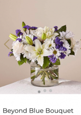 FTD’s Beyond Blue Bouquet  Fresh Flower Arrangement with Fresh Flowers