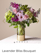 FTD’s Lavender Bliss Bouquet  Fresh arrangement in a keepsake vase