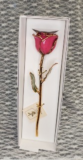 Fuchsia Gold Dipped Rose 