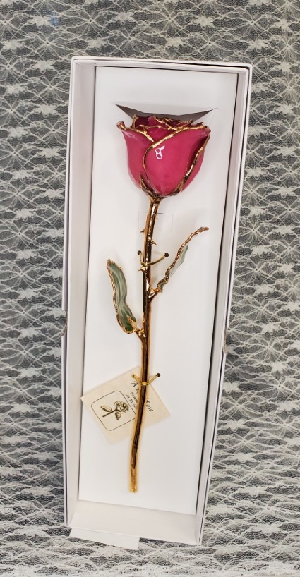 Fuchsia Gold Dipped Rose