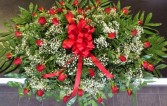 Red Full Rose Spray Casket Spray