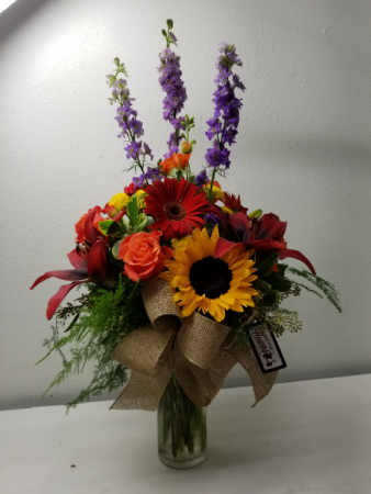 Bright Birthday Colorsl Flower Arrangement