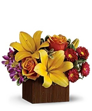 Full of Laughter Bouquet Wood box
