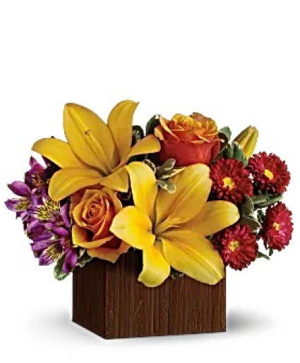 Full of Laughter Bouquet Wood box