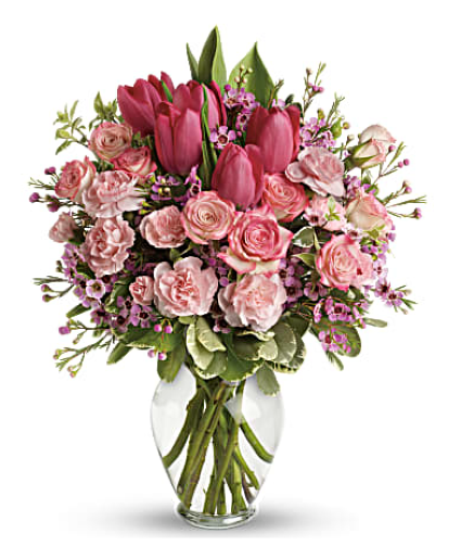 Full of Love Bouquet 5 Tulips, Spray Roses & Mini Carnations