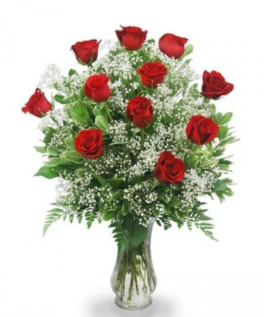 Full Of Love One Dozen Long Stem Roses