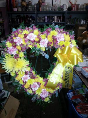 Full of Sunshine Heart Wreath
