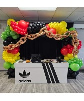 Full Square arch on Backdrop Stand Balloon Decor