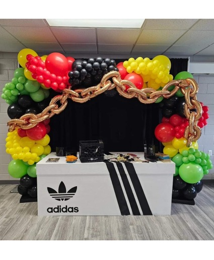 Full Square arch on Backdrop Stand Balloon Decor