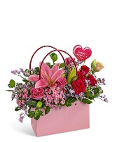 Fun and Flirty Flower Tote Flower Arrangement