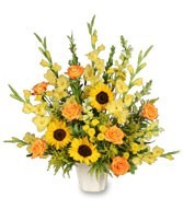 FA 13-Funeral arrangement of mixed flowers Flowers and colors may vary