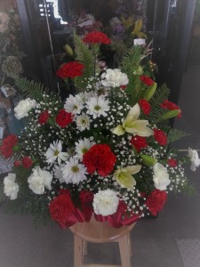 funeral arrangment silk for fresh