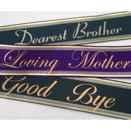 Funeral Banner Script  (UP to 3 Words)