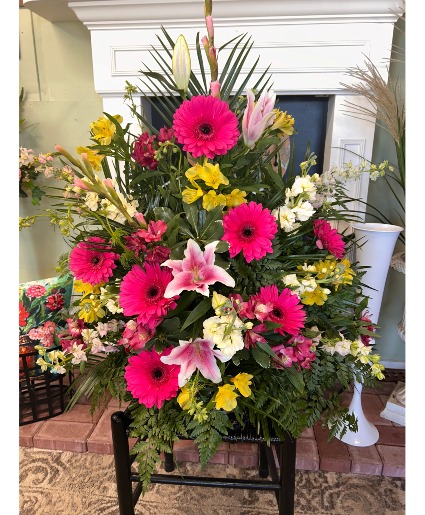 Funeral Basket Arrangement Fresh Flowers