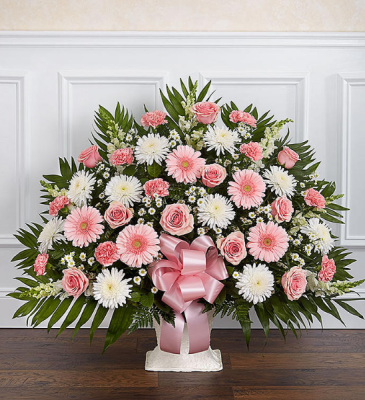 FUNERAL BASKET PINK