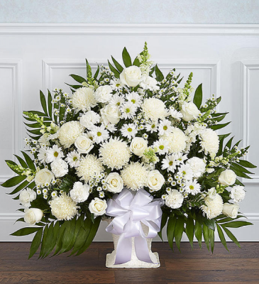 FUNERAL BASKET WHITE