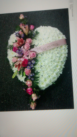 Funeral Bleeding Heart Wreath Funeral Arrangement in Ambler, PA - Flowers By Veronica, Inc.