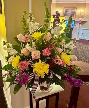 funeral floor basket mix color