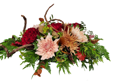 Funky Fall container arrangement in Invermere, BC | INSPIRE FLORAL BOUTIQUE