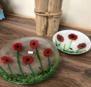 these poppies are a favourite all year handmade serving dishes