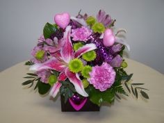 Fushia Explosion Brown cube arrangement