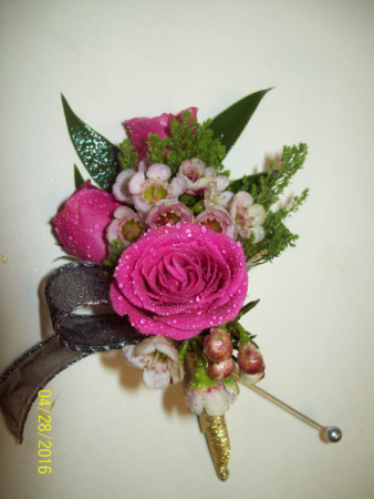 Fushia Forever Prom Boutonniere