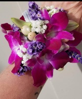 Fushia Orchid Wrist Corsage  