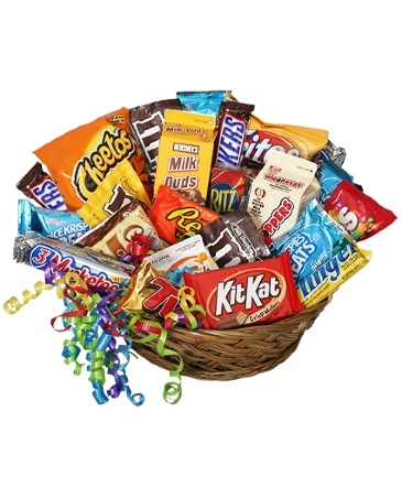 JUNK FOOD BASKET Gift Basket in Jacksonville, AR | Maumelle Florist & Every Blooming Thing