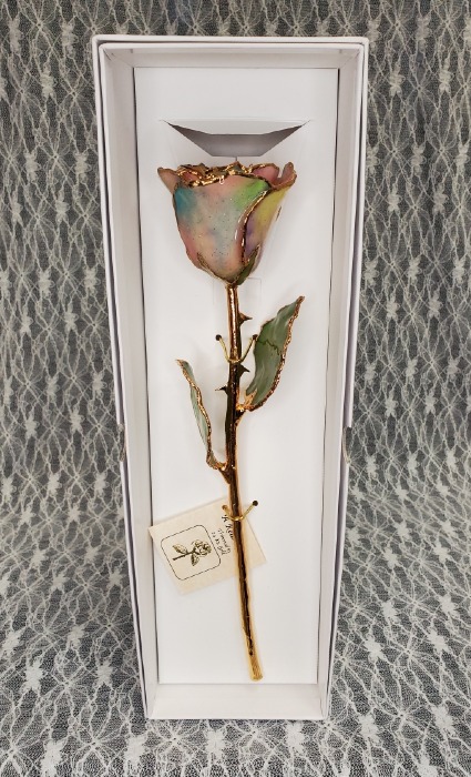 Galaxy Iridescent Gold Dipped Rose 