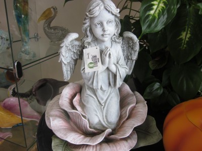 Garden Angel on Rose Statue Gift Items