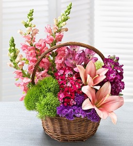 Garden Basket Basket Mix Flowers