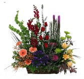 Garden blooming basket  Funeral flowers