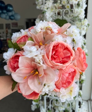 Garden Blush Bridesmaid Bouquet Faux Flower Bridesmaid Bouquet Rental (3 max)