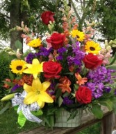 Whimsical Garden Bounty arrangement