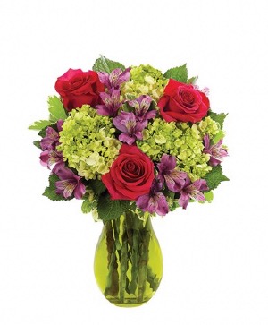 Garden Bouquet (Clear Vase only) Flower Arrangement 