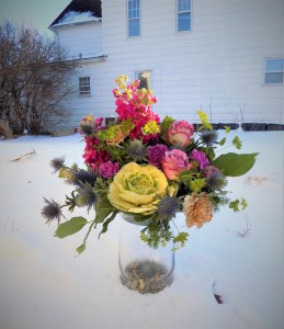 Garden Charm Bouquet Vase arrangment