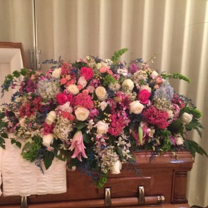 Garden Delight Casket Spray